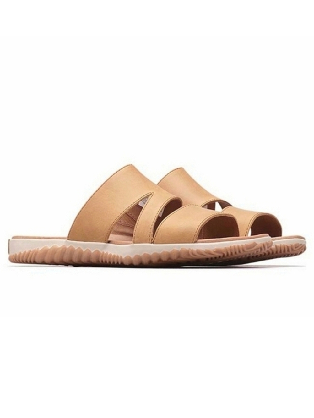 SOREL Out N About Plus Slide Camel Brown Nubuck Sandals US 11